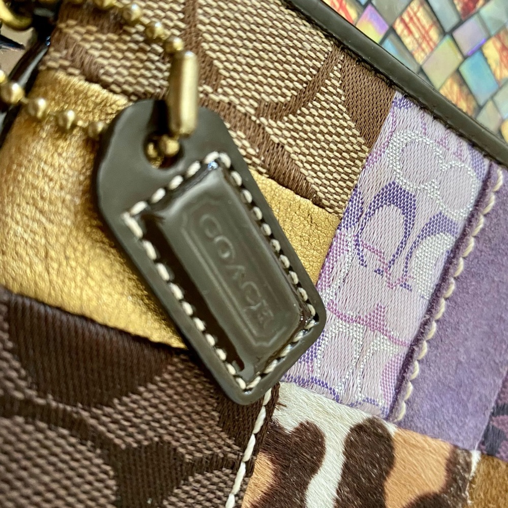 Coach, Patchwork Multi Material Wristlet - image 3